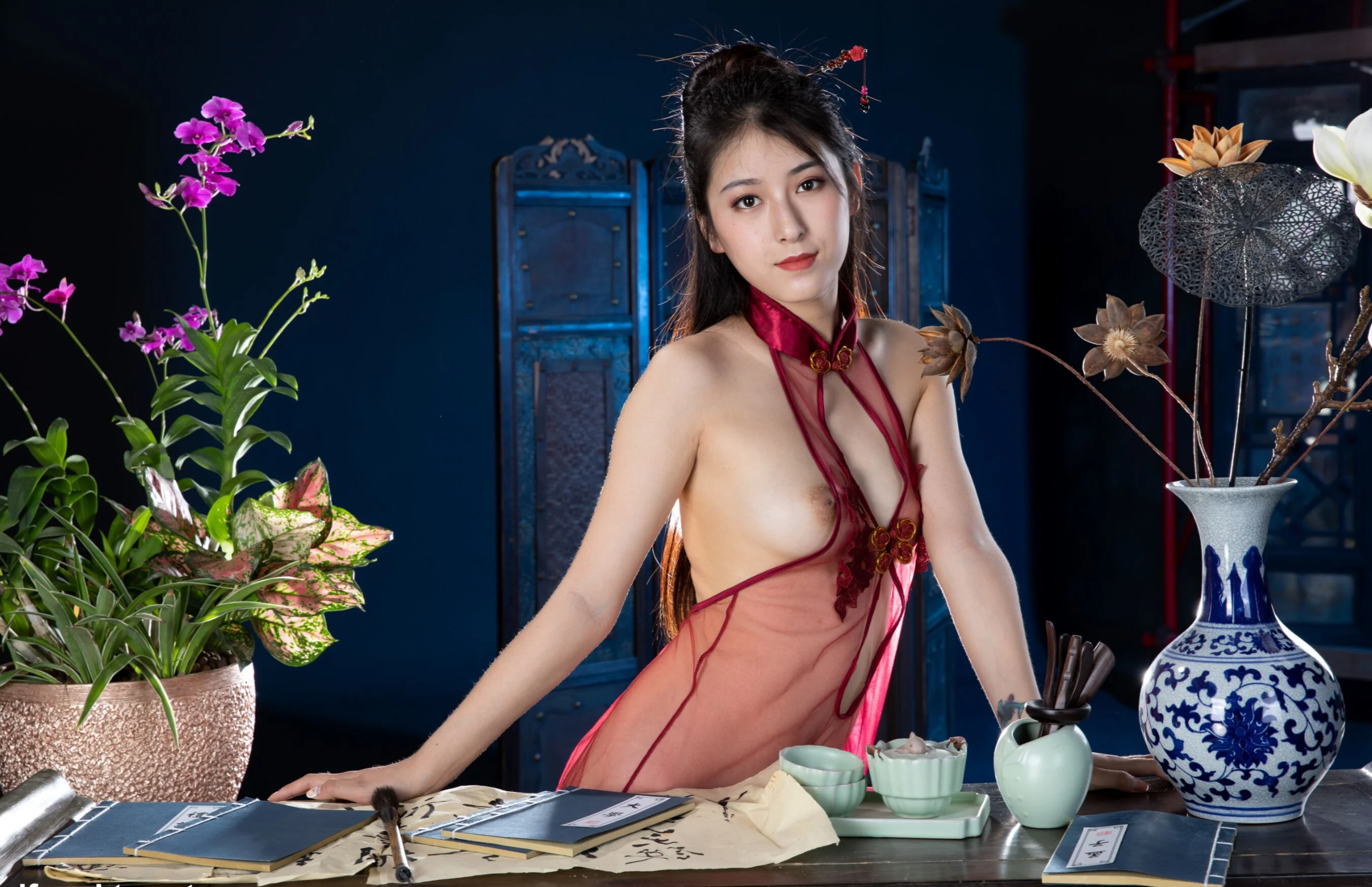 国模何蕊大尺度人体私拍套图 - Photo 322